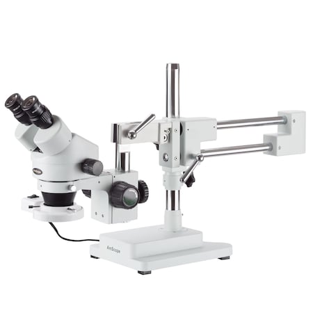 3.5X-90X Binocular Boom-Arm Stereo Microscope, Fluorescent Ring Light, 10MP USB 3 C-mount Camera -  AMSCOPE, SM-4BZ-FRL-10M3
